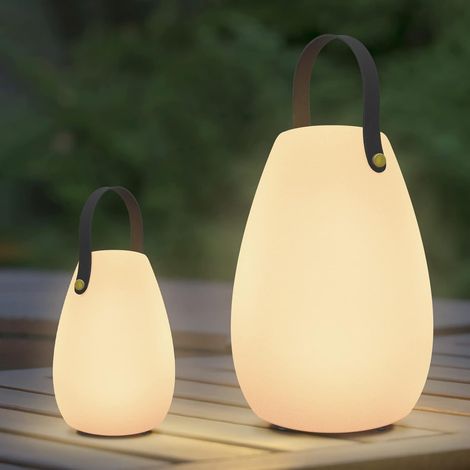Lampe de table LED extérieur 2 pièces avec Télécommande Blanc chaud 8 couleurs Intensité variable Lampe de Table sans fil étanche IP44 Décoration idéale pour votre maison et jardin (Silicium) (1/5)