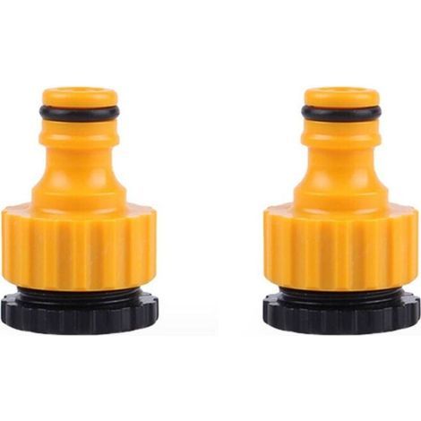 2-in-1-Wasserhahnverbinder – 2er-Pack, 1/2"- und 3/4"-Gartenwasserhahnverbinder, Schlauchanschluss-Set für die Gartenbewässerung (1/5)