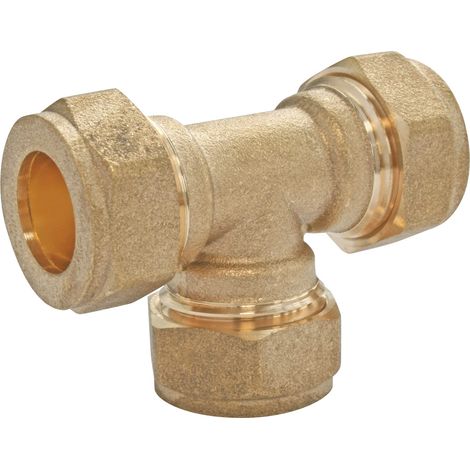 SOMATHERM FOR YOU - Te pari a compressione in ottone per tubo rame Ø10 (1/4)