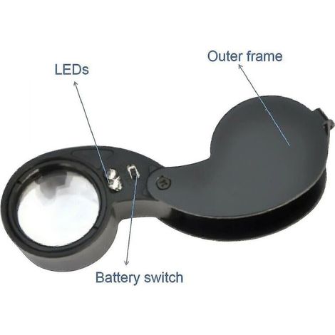 Loupe grossissante 40x pour bijoux, loupe à LED pour bijoutiers (1/3)