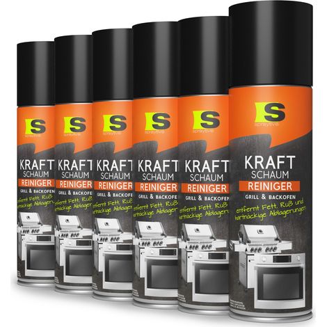 Spraytive 6x 500ml Grill- & Backofenreiniger - Kraft-Schaum-Spray - Einfache Reinigung von Backblech, Grillrost, Topf & Co. (1/4)