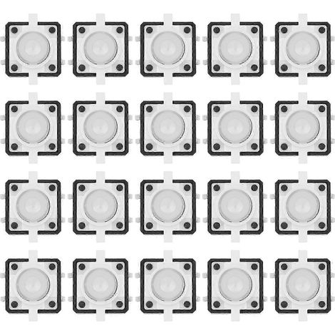 Interrupteur à bouton tactile avec LED, pression momentanée (1/5)