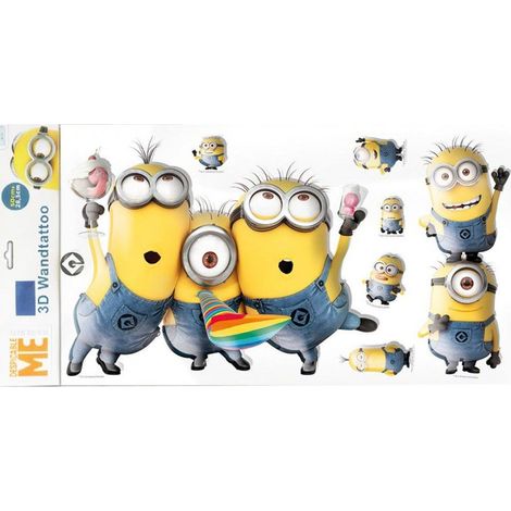 7 Stickers PVC relief les Minions