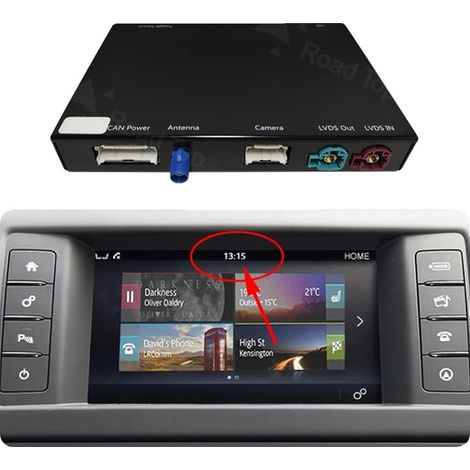 CarPlay sans fil, Android Auto, Miroir d'écran, Compatible avec Land Rover Jaguar Range Rover Evoque Discovery 2012-2018, Harman 8 pouces (1/2)