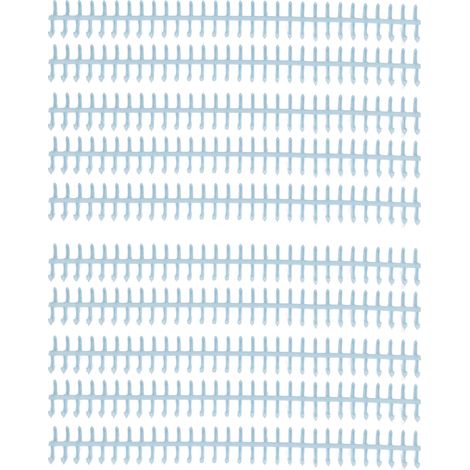 10 attaches de reliure 30 trous 12mm diamètre DIY plastique A4 découpable, bleu clair, pour bureau école (1/5)