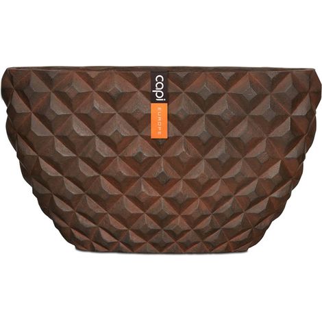 Bac en fibres de verre Int. bullet bas 61X15X35 cm rouille - dimhaut: H 35 cm - couleur: Marron