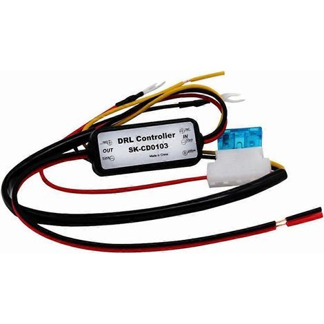 Stück DRL-Controller Auto LED Tagfahrlicht Relais Kabelbaum Dimmer Ein/Aus 12-18V Nebelscheinwerfer Controller SK-CD0103()