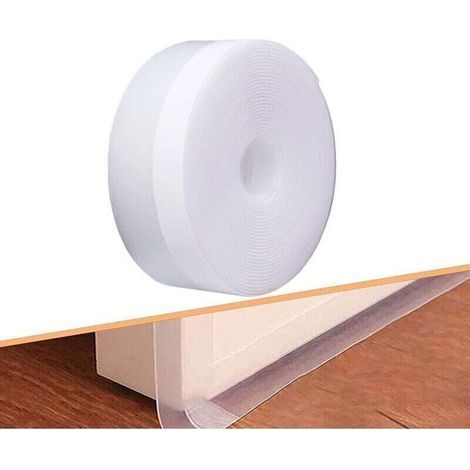 5 Mètres Joint Porte Isolant Bas de Porte Anti Froid Adhésif pour Fenêtres Porte de Douche Bande d'étanchéité Auto-adhésive de Silicone Stop Bruit et Poussière (1/4)