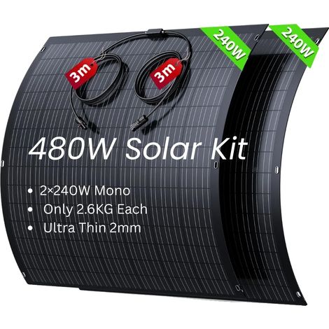 Flexibles Solarpanel-System, leichtes Design, wasserdichte Schutz, 240W 2 (1/2)