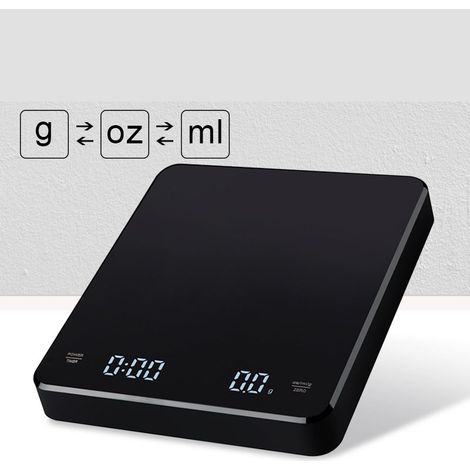 3-kg-Kaffeewaage, elektronische Küchenwaage, 0,1 g Genauigkeit, Timer, vernetzte Kaffeewaage