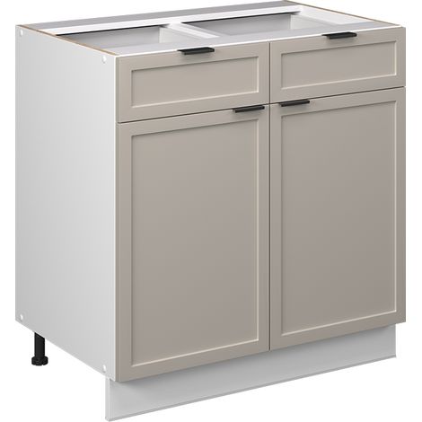 Küchenschränke Fame-Line, GrauBeige, 80 cm ohne Arbeitsplatte, Vicco
