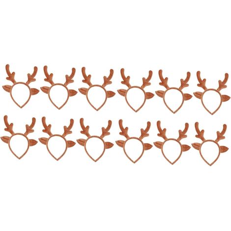 12 Pièces Pantoufles De Renne De Noël Décorations De Renne De Noël à L'intérieur Décor De Renne De Noël Renne De Noël pour L'extérieur Figurines De Rennes De Noël Chaussons Amende (1/5)
