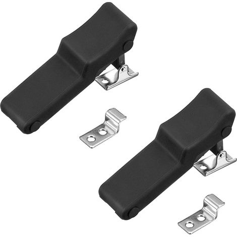 Loquet en Caoutchouc, Serrure Boîte Support D'Étagère Rabattable Stockage Verrouillage Deux Lien Tirage Flexible Moraillon Élastique Boucle Outils Loquets Coffret Tiroir Armoire Adapté (1/5)