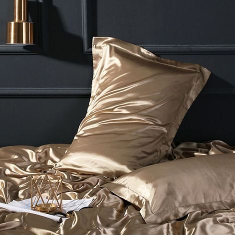 Taie D Oreiller - Satin 48 X 74 Cm - 100% Polyester - Douce Et Lisse - Pour Oreillers Standards - Lot De 2 (1/2)