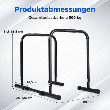 Station de dips réglable, 660 lb, 4 hauteurs et 5 largeurs, pour calisthenics et musculation à domicile (1/5)