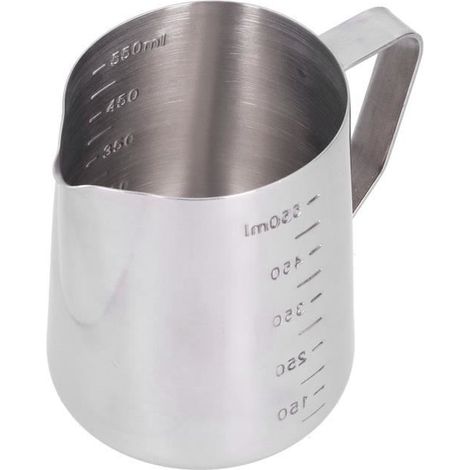 Milchaufschäumer – FDIT – Edelstahlkännchen – Messskala – Kaffee-/Tee-Serviergerät – Elegant (1/4)