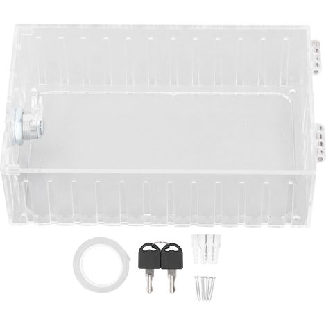 Boîte de verrouillage de Thermostat avec clés, couvercle de protection en acrylique transparent pour contrôleur de température domestique ou commercial (1/5)