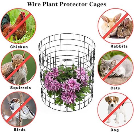 Cage à Plantes Contre Animaux,Protecteurs de Plantes Contre Les Animaux,42.8 x 33cm Grillage de Protection Extensible,Protection Plantes Arbustes et Légumes Contre Les Animaux (10 pcs)