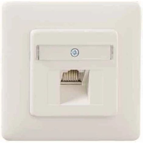 [GEBRAUCHT] B-Ware Rutenbeck Netzwerkdose Unterputz Einsatz CAT 6a ungeschirmt reinweiß 80x80x31mm (1/2)