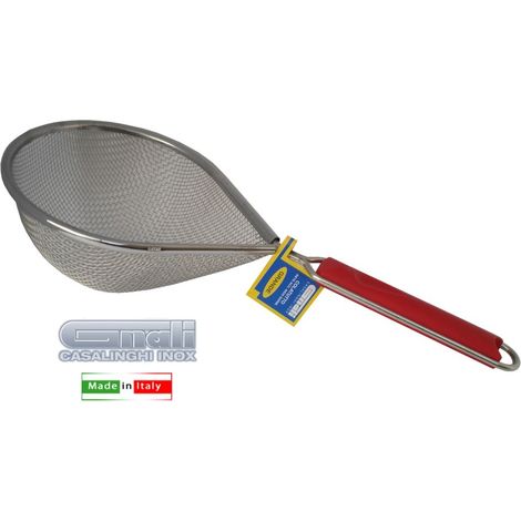 Gnali colatutto ovale rete media acciaio inossidabile 22 cm