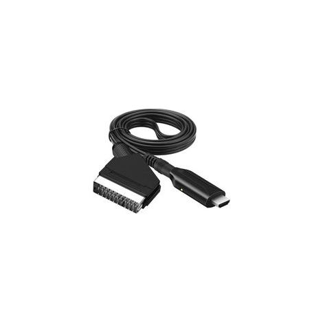 Câble péritel vers HDMI-Adaptateur péritel vers HDMI-Convertisseur audio vidéo péritel tout en un vers HDMI 1080p/720p. (1/4)