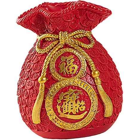 Sac à main Feng Shui pour la Fête du Printemps, vase décoratif, statuette de Bouddha, vase à fleurs artistique pour étagère de bureau ou restaurant-Style A (1/5)