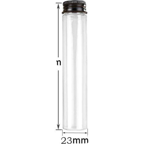 Flaconi di prova, varie dimensioni, versatili per conservazione e decorazione, tappo nero da 30 ml, 10 pezzi (1/2)