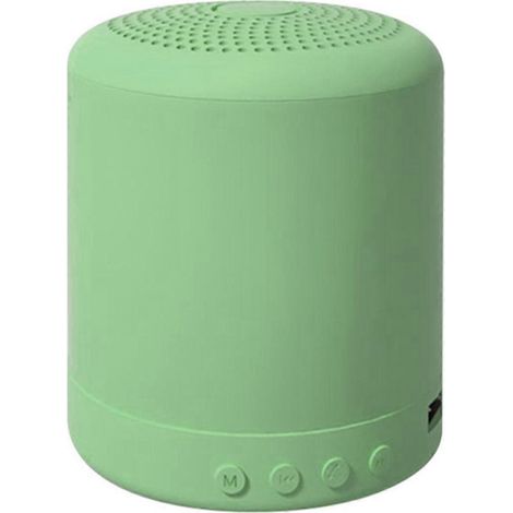 Haut-parleur stéréo mini avec caisson de basses et lecteur de musique (vert) 300 mA/Ah (1/4)