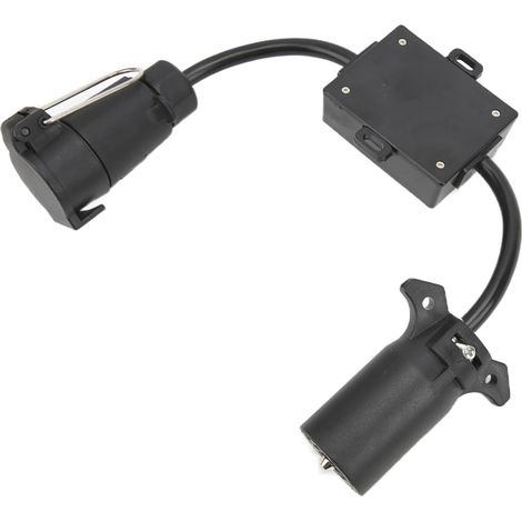 Connecteur de remorque américain à 7 broches vers européen à 7 broches rond pour caravanes, bateaux et porte-vélos (1/5)