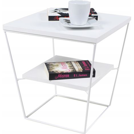 Mesa de alambre V con estante Blanco Mate Blanco Mate (1/5)