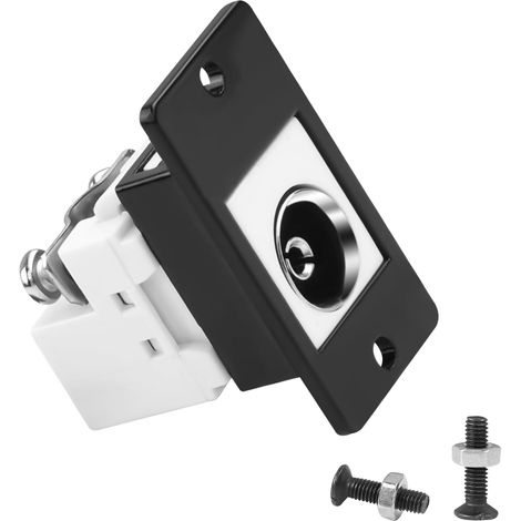 Prise d'antenne TV 9,5 mm - Panneau rectangulaire - Adaptateur TV - 9,5 mm - Prise PAL vers pince à sertir - Montage fixe - Câble d'antenne satellite - Connecteur TV - Pour appareil RF - Kit (1/5)