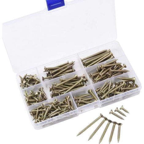 200Pcs Fraise Cruciformes Tte Plate Vis Bois Universelles (1/5)