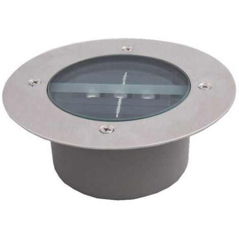 Lumière Solaire Extérieur, 4 Pack 3 LED Spot Lampe Solaire Jardin, Etanche IP65, Pelouse Lumière Decorative Pour Chemin Terrace Jardin Allée (Rond, Blanc Froid) (1/4)