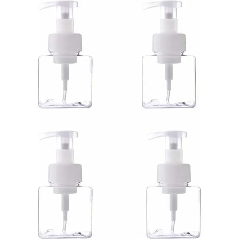 royaluxe -bouteilles de distributeur en plastique transparent de 250 ml, distributeur de savon manuel, bouteille de distributeur de savon, convient au savon liquide et au désinfectant pour les mains (1/5)