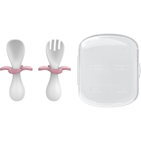 Couverts Bébé - Ensemble Cuillère Et Fourchette Pour Découverte Alimentaire - Sans BPA Ni Phtalates - Adapté À L'Autonomie - 1 Set (1/5)