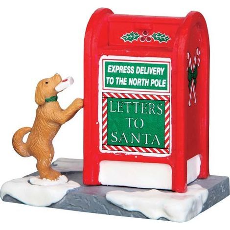 Lemax – Boîte aux lettres de Noël en résine – Dimensions 5,6 x 4 x 5,2 cm – Accessoire décoratif festif pour Noël