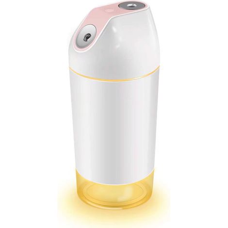 MINKUROW Mini Umidificatore Ad Ultrasuoni A Batteria Doppio Ugello Umidificatore Usb Personale Portatile Ultra Silenzioso Luce Notturna A Led Per Camera Da Letto/Ufficio/Auto -Rosa (1/5)