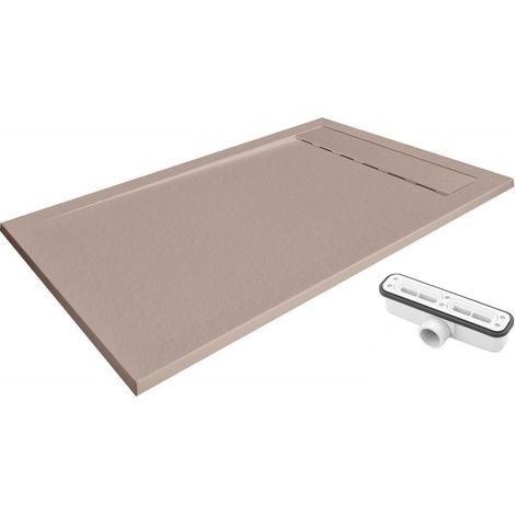 Receveur de douche extra plat PREMIUM AMBIENTE Moka Ral 1019 100x140 (1/4)