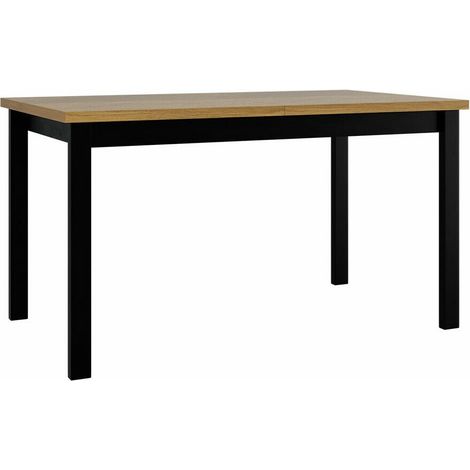Mesa Victorville 126, Roble nieto, 78x80x140cm, Alargamiento, Aglomerado laminado, Madera
