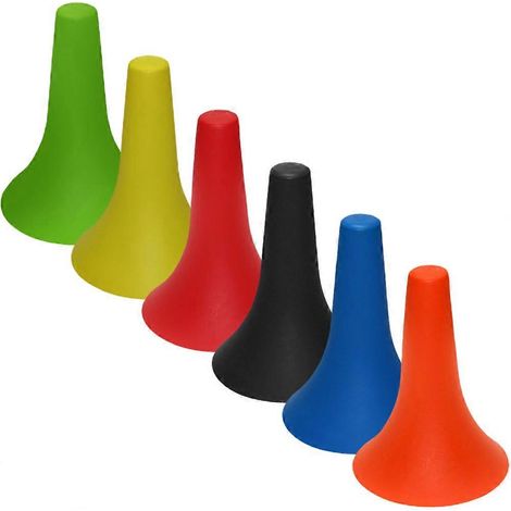 12 cônes de football en plastique pour parcours d'obstacles dans l'équipement d'entraînement de football (1/5)