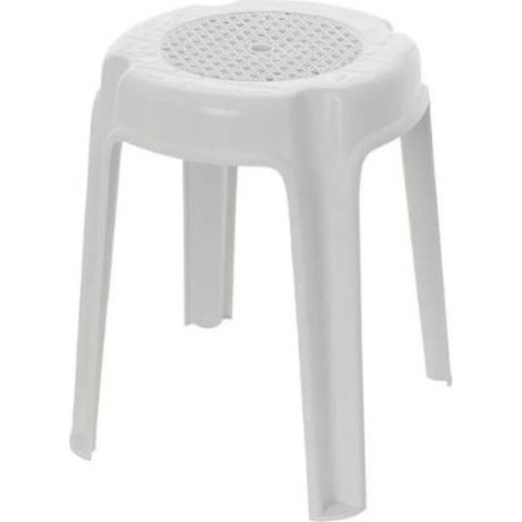 SGABELLO ROCKET 35XH45CM BIANCO IMPILABILE