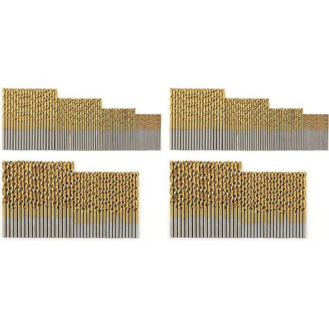 Ensemble de Forets En Titane 240 Pièces HSS Forets pour Métal, Acier, Bois, Plastique, Cuivre, 1 mm à 3,5 mm (1/5)