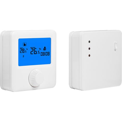Digitaler LCD-RF-Funkthermostat-Temperaturregler für wandhängende Heizkessel (1/5)