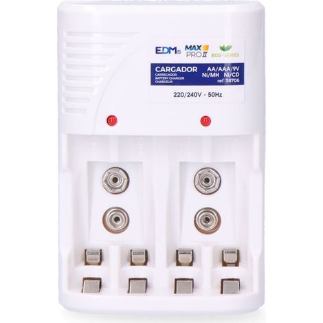 edm 8425998387063 Chargeur 4 batteries AA AAA 220-240V (1/3)