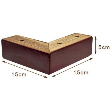 Un ensemble de 4 pieds de meubles en bois en forme de L, utilisés pour les meubles confortables et les tables à thé (senza viti) ricambio legs.