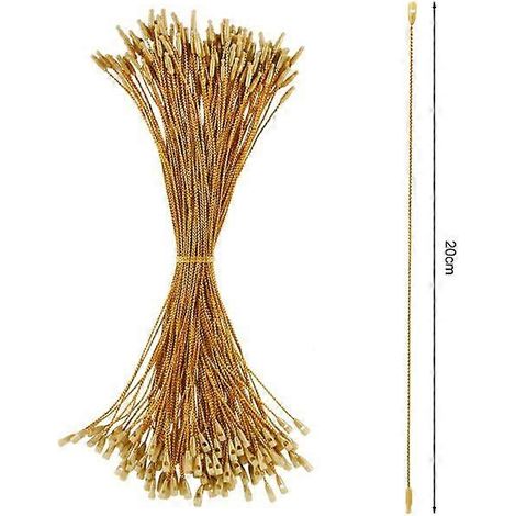100 décorations de Noël à suspendre, ruban, guirlande, boules, pendentifs, cordes, décorations de Noël pour la maison, emballage cadeau, étiquette dorée (1/5)
