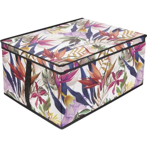 Scatola Armadio Sottoletto Floral Beauty Pieghevole 50 x 40 x 25 cm (1/2)