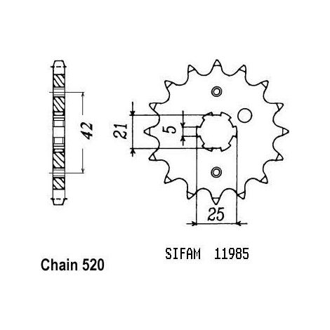 PIGNON SR 250 91-98 - DIVERS 11985CZ14