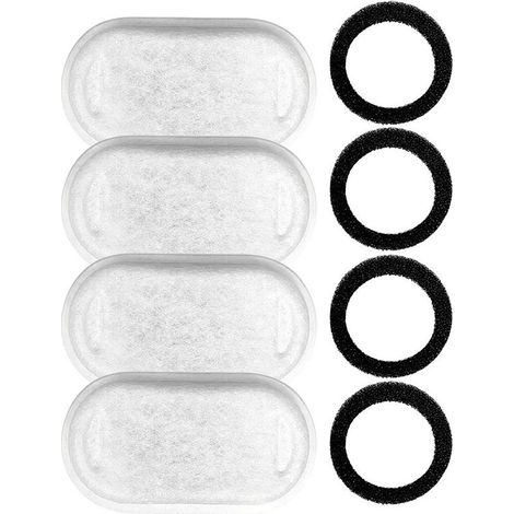 Filtre à anneau pour fontaine à eau chat et chien en acier inoxydable, filtration multiple, purification efficace de l'eau, accessoire hygiénique pour animaux de compagnie