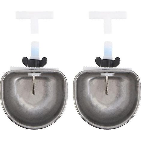 Abreuvoir Pour Lapins - Récipient Stockage Boisson Animaux - Acier Inoxydable Et Plastique - 6,7 X 6,7 X 2,9 Cm - 1 Pièce (1/3)